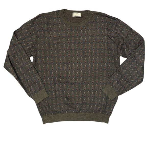 Vintage Tricots St Raphael Men’s Med Cotton Crew Pullover Sweater Grandpa USA - Picture 1 of 7